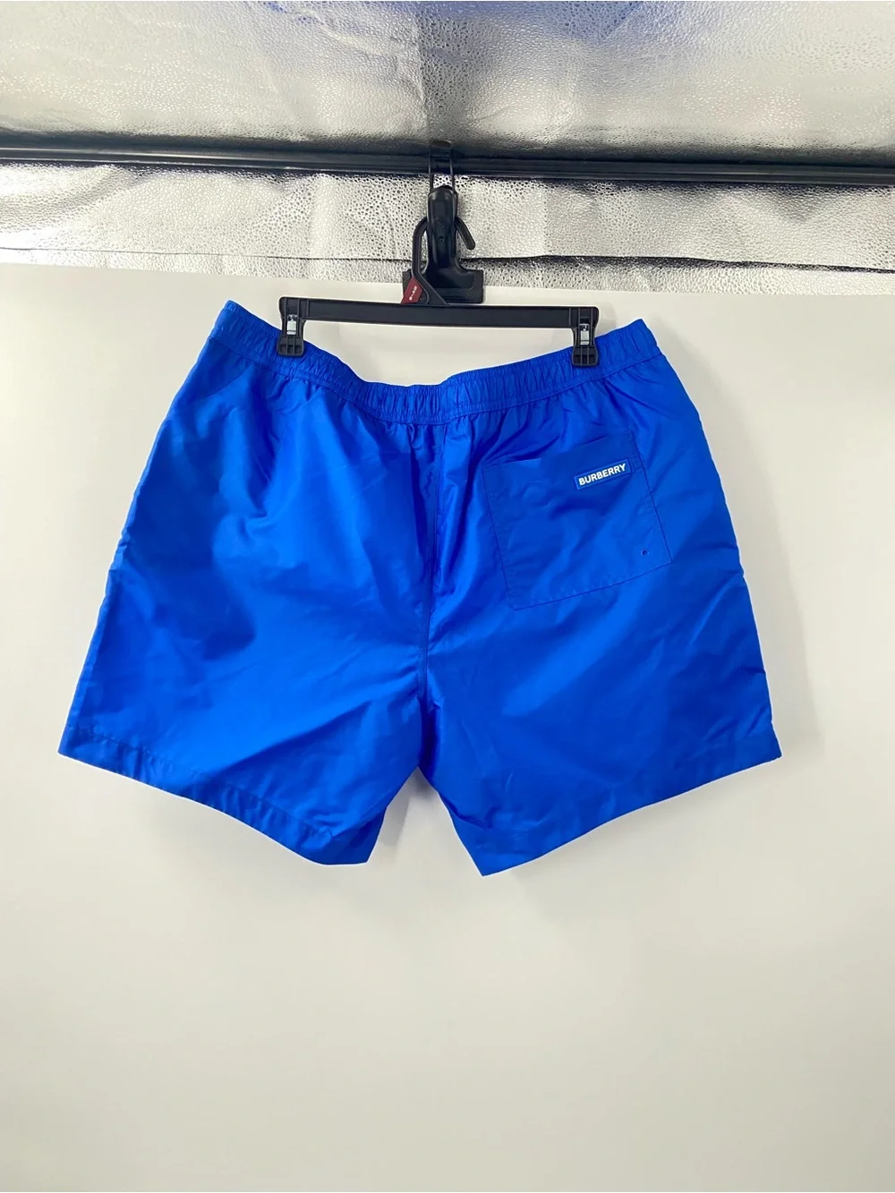 NWT Burberry Men's Martin Canvas Blue Boxer Swim Shorts XL 8084322